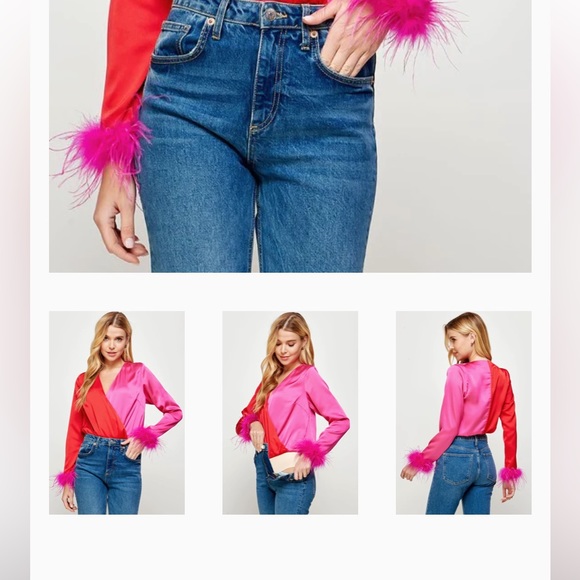 Pink and red Top - Picture 2 of 2